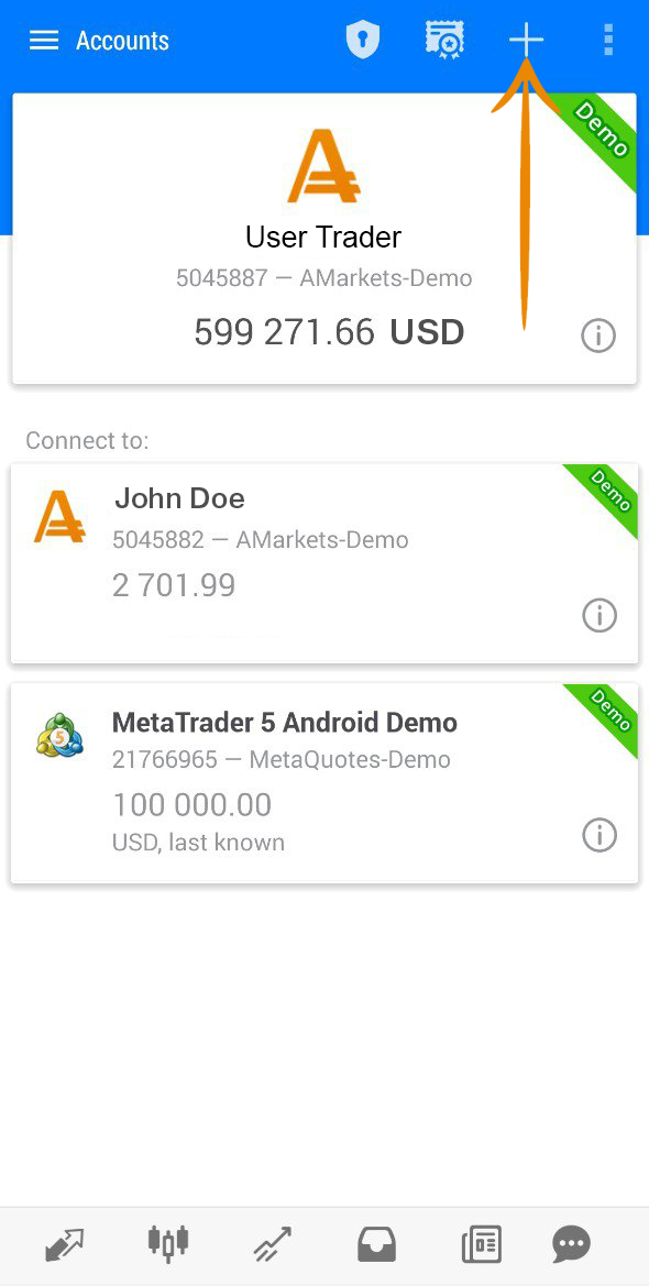 авторизация в MetaTrader