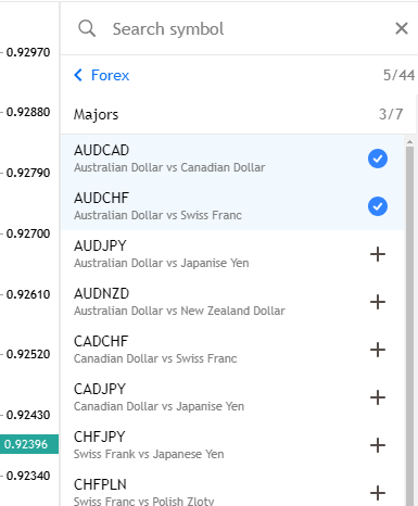 WebTrader MT5 add symbols